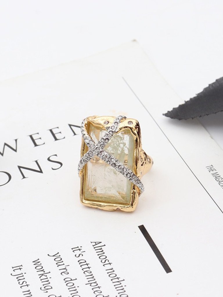 Alexis Bittar Square Diamond And Gemstone Ring — image 4 of 5